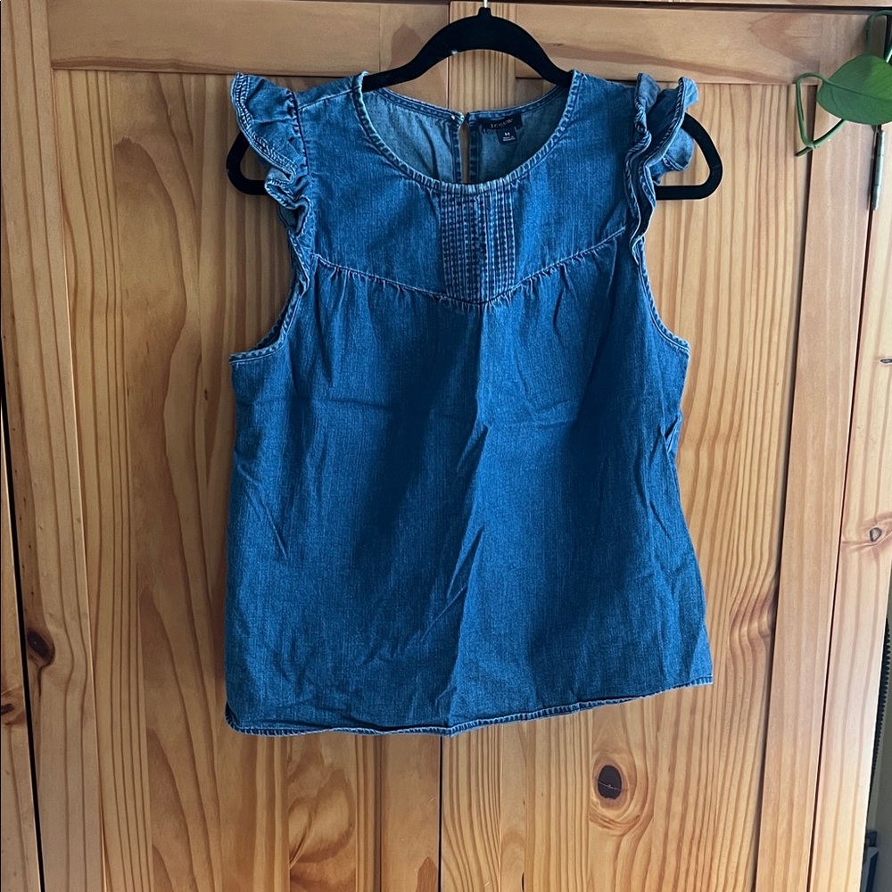 J. Crew Factory Blue Denim Blouse